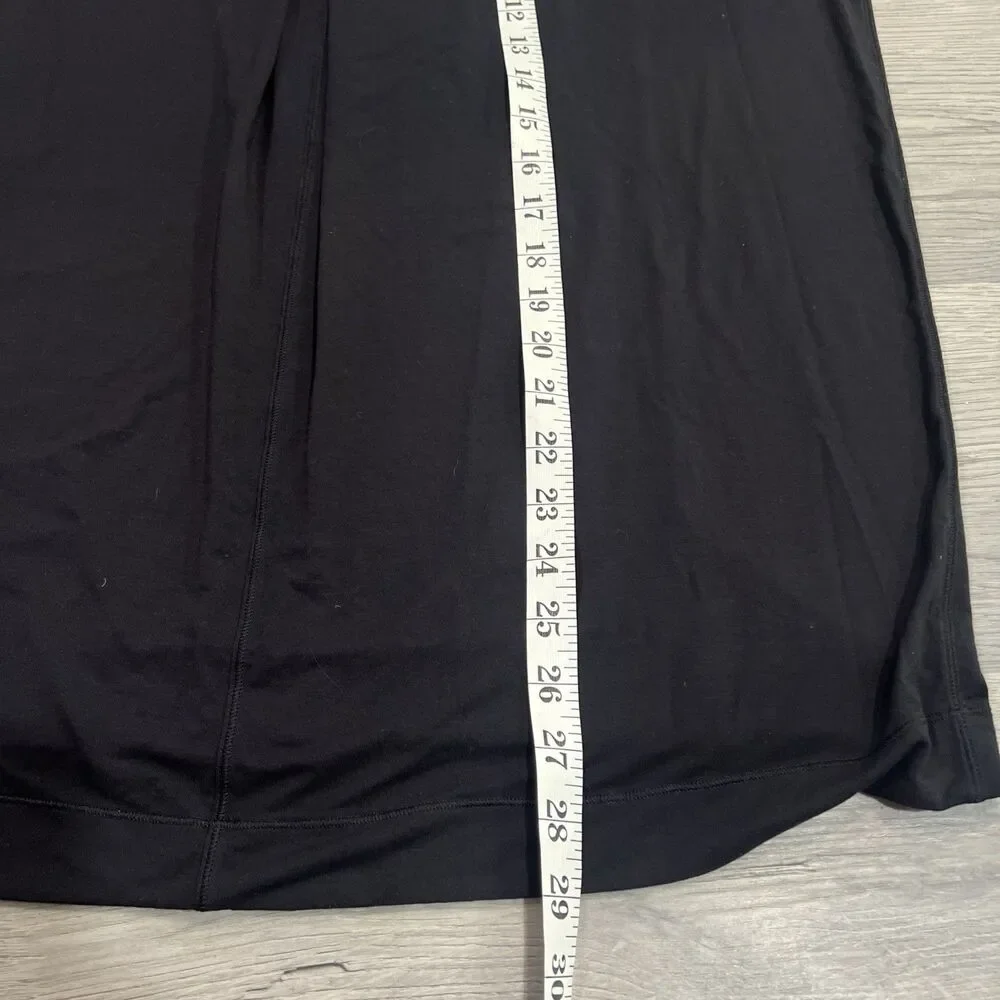 Lululemon Modal Pleated Back Long Sleeve Shirt Running Gym Yoga Black Size 10